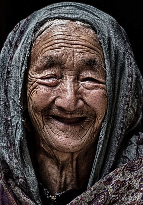 Grace - An old lady in the Turtuk Village of Ladakh Region in Jammu and