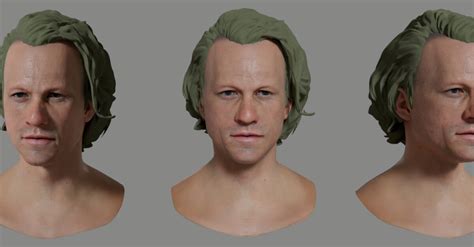 ArtStation - Heath Ledger: Joker: Dark Knight Likeness