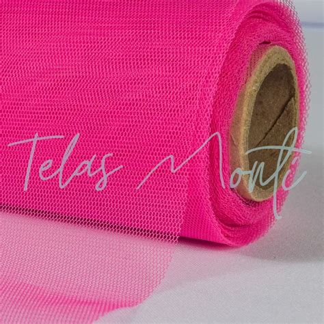 Tela de tul rosa fucsia