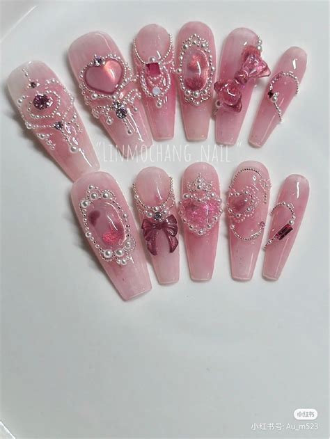 Pin by ᨦ̠ ׂ ⬩ ִ 𝑗𝑎𝑛 𝅄 𝆬 𑁍 ׅ on Nails | Pink nails, Acrylic nails, Nail