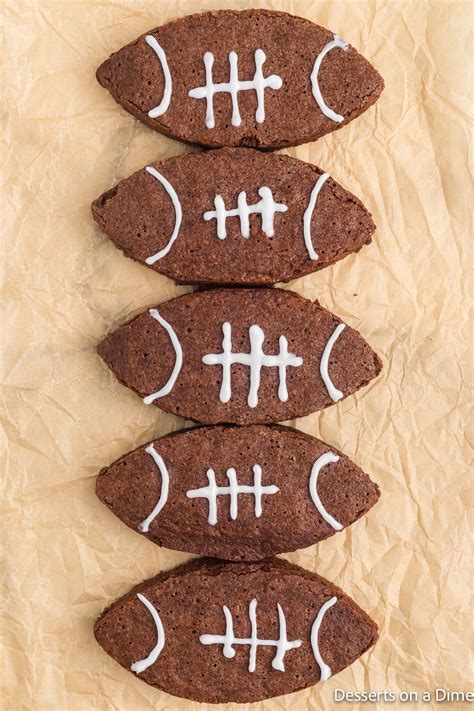 Football Brownies - Desserts on a Dime