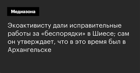 Экоактивисту дали исправительные работы за «беспорядки» в Шиесе; сам он ...