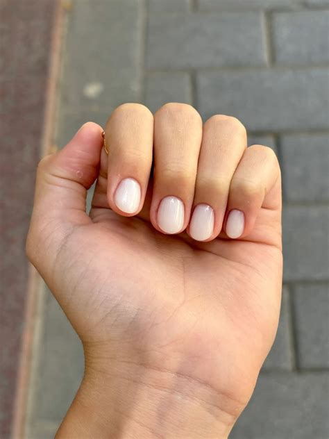 Milk white nails 💅 | Sheer nails, White gel nails, Natural nails manicure