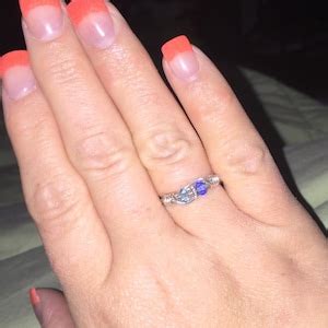 2 Stone Mother's Birthstone Ring: Personalized Sterling Silver Mom's ...