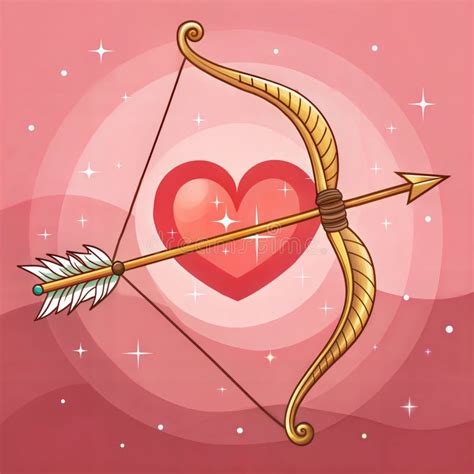 Art of Cupid S Arrow Aimed at Love Stock Illustration - Illustration of ...