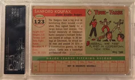 Sandy Koufax Rookie Card - And Other Great Cards