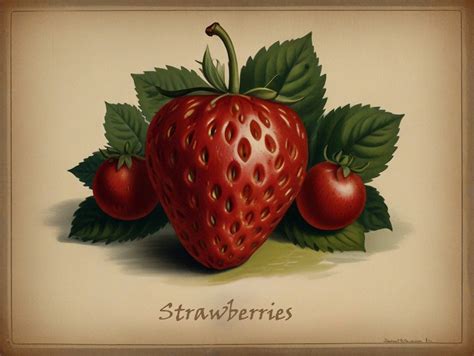 Strawberry Vinatage Illustration Free Stock Photo - Public Domain Pictures