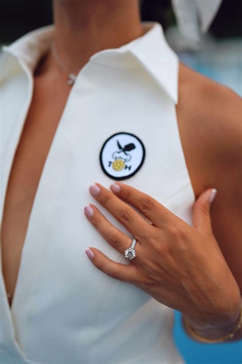 Tara Bernstein Wears Pickleball Bridal Dress for Hunter Fieri