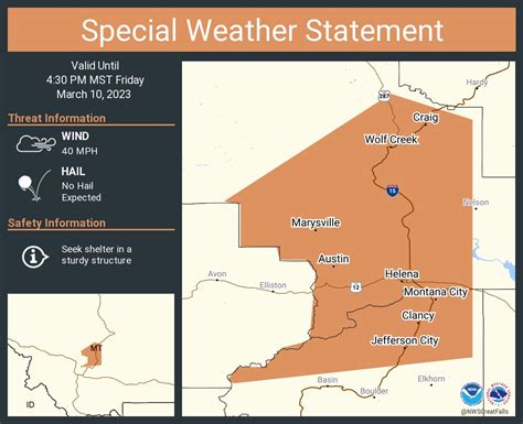 NWS Great Falls on Twitter: "A special weather statement has been ...