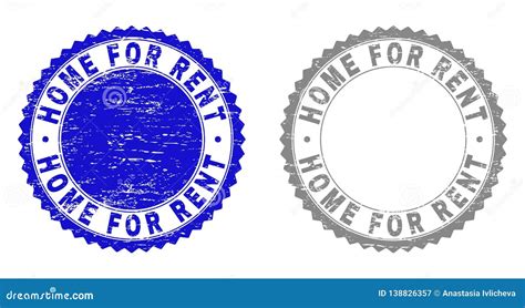 grunge home  rent scratched stamp seals stock vector illustration