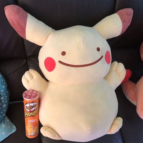 Giant Ditto Pikachu Plush, Hobbies & Toys, Toys & Games on Carousell