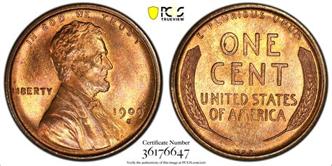 1909-S VDB 1C Lincoln Wheat Cent PCGS MS66RB CAC - The Penny Lady®