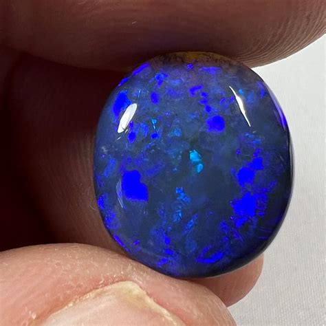 australian solid blue black opal lightning ridge opal nation au