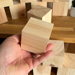 Wooden Cubes, Crafters Blocks, Pine Cubes for Projects, Baby Blocks ...