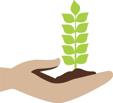 Organic plant icon in hand for growth concept. 24284204 Vector Art at