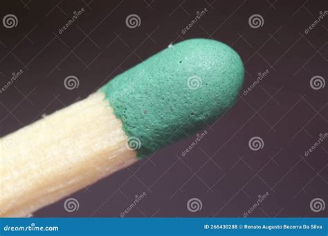 Wooden Matchstick with Green Head Stock Photo - Image of green, tool ...