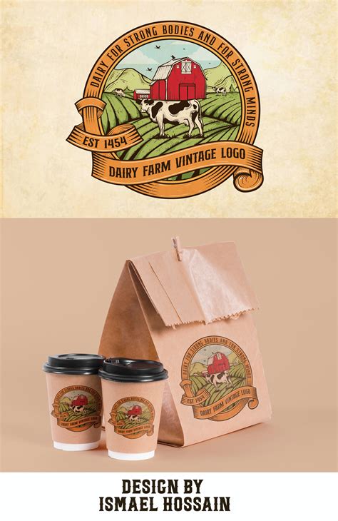 Dairy farm vintage Logo design on Behance