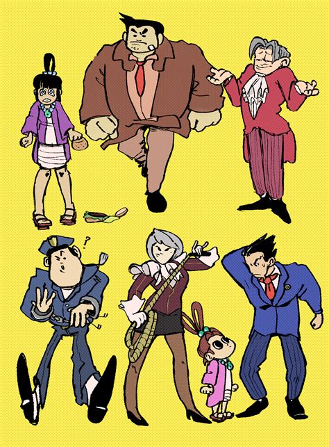 Phoenix Wright Characters by Brandophobia on Newgrounds