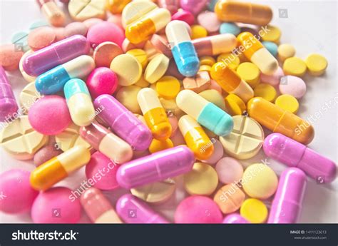 colorful drug pills texture pattern background stock photo