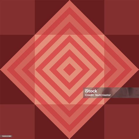 pola geometri persegi merah latar belakang vektor mulus ilustrasi stok