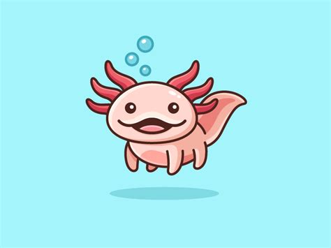 23+ cartoon axolotl drawing - GrameNabeela