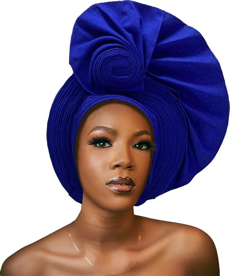 Amazon.com: Nigerian For Women Turban Head Wrap African Aso Oke Gele