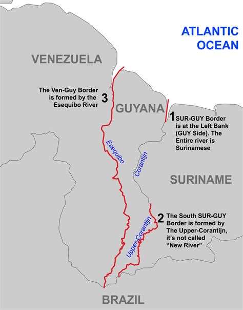 Map of Guyana Explained/ Mapa de Guyana explicado | Guyana, Map, Explained