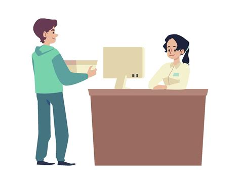 client paying  goods  cashier flat cartoon vector illustration