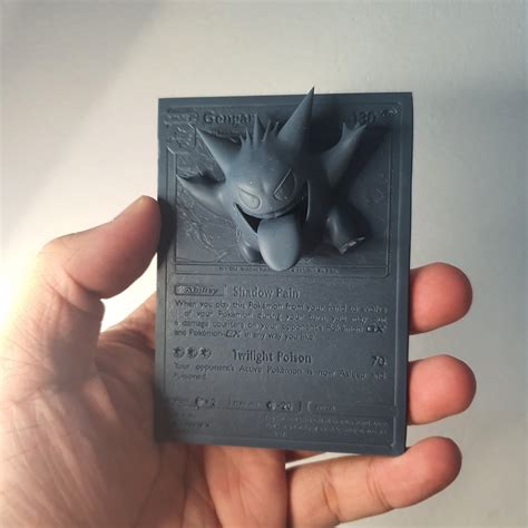 Gengar - 3D / 4D Card - Custom 3D Printing File - Pokemon - Etsy | 3d