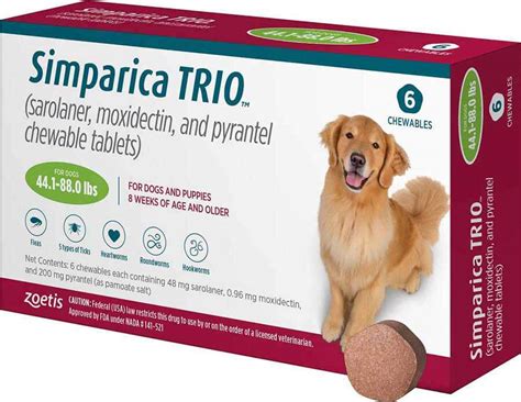 Simparica TRIO for Dogs Zoetis Animal Health - Safe.Pharmacy|Wormer (Rx ...