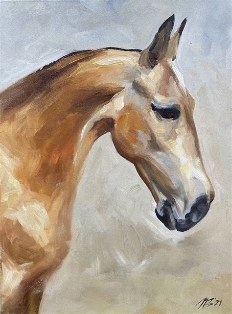 horse human partnership painting  natallia butenka saatchi art