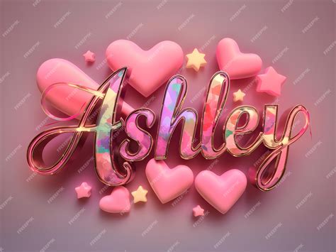 Nombre de Ashley Diseño de logotipo Fondo de Ashley Nombre Tipografía