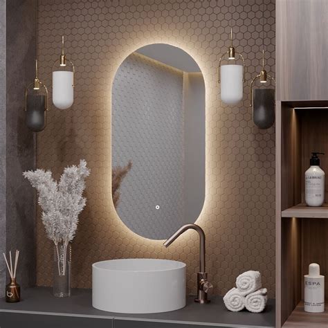 Зеркало Alias Олимпия 80x40 для ванной с нейтральной LED-подсветкой ...
