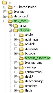 tinymce css classes  ids plugin bramuscssextras bramus
