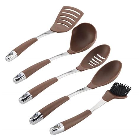 Circulon Harmony Tools Nylon Tool Set, 5-Piece, Chocolate 47521 - The Home Depot