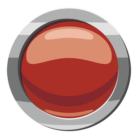 Brown button icon, cartoon style 14738782 Vector Art at Vecteezy