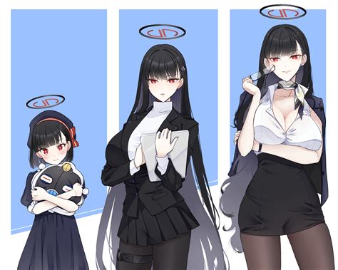 rio and avant garde (blue archive) drawn by yoru0409 | Danbooru