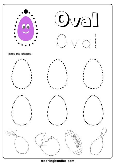 oval shape worksheet
