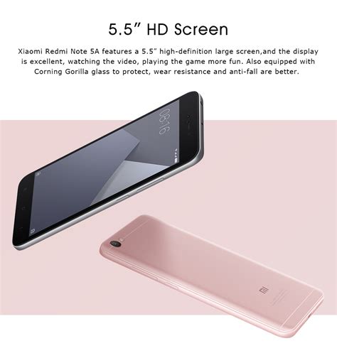 Global Version Xiaomi Redmi Note 5A 5.5 Inch 2GB 16GB Smartphone Gray