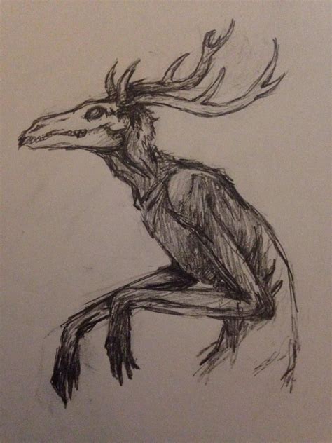 Wendigo by LazarusFrankenstein on DeviantArt | Creepy drawings, Scary ...