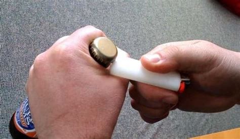 how to open beer with lighter