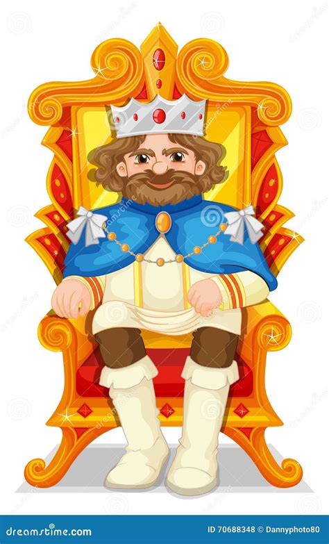 koningszitting op de troon vector illustratie illustration