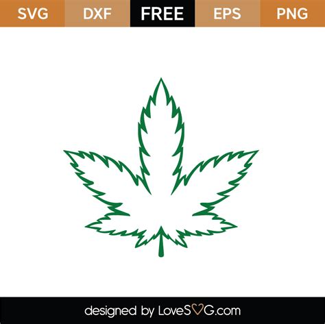 Cannabis leaf outline SVG Cut File SVG - LoveSVG