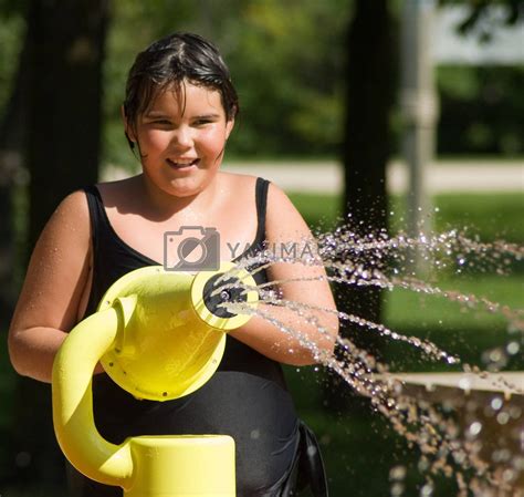 Girl Squirting Water by dragon_fang Vectors & Illustrations Free
