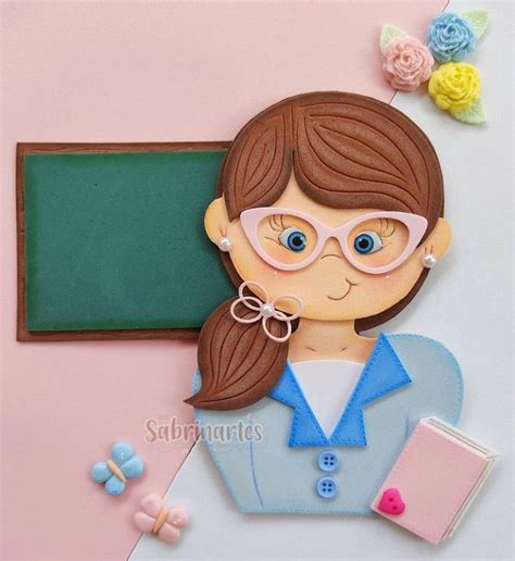 Caderno Decorado Com Eva Para Professora - Caderno decorado com eva professora