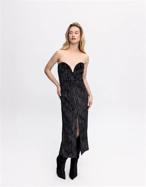 Ciel Concept | Velvet rain midi dress | Greek Fashion Room