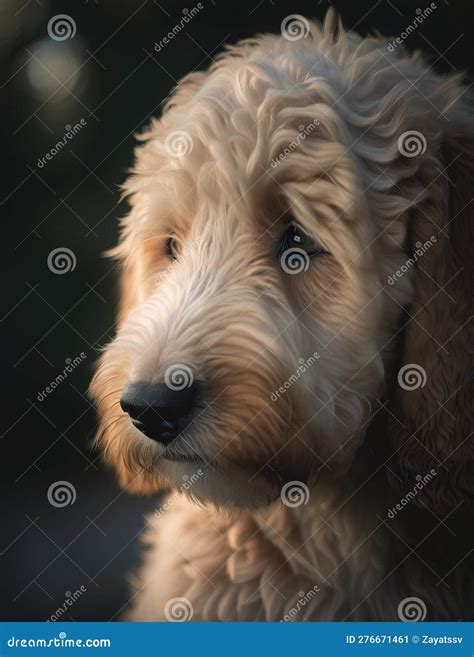 Cute Goldendoodle Dog Vector Cartoon Illustration | CartoonDealer.com