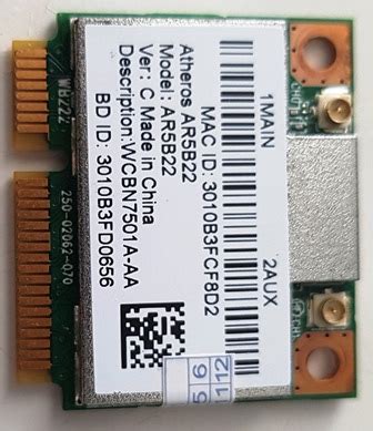 Qualcomm Atheros ar5bwb222 no longer works ATC-605-UB11 — Acer Community