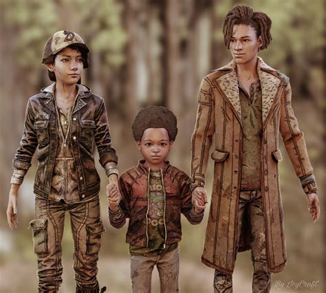 Twdg- Clementine ,Louis and Aj by ICYCROFT on DeviantArt