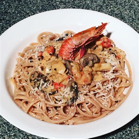 [Homemade] Shrimp Pasta Dinner : r/food